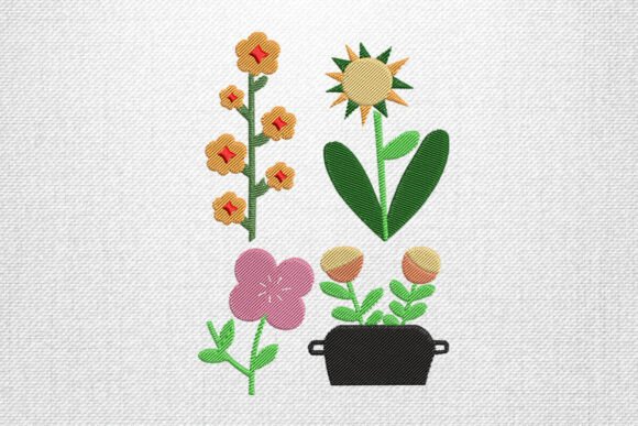 Bright Floral Pot